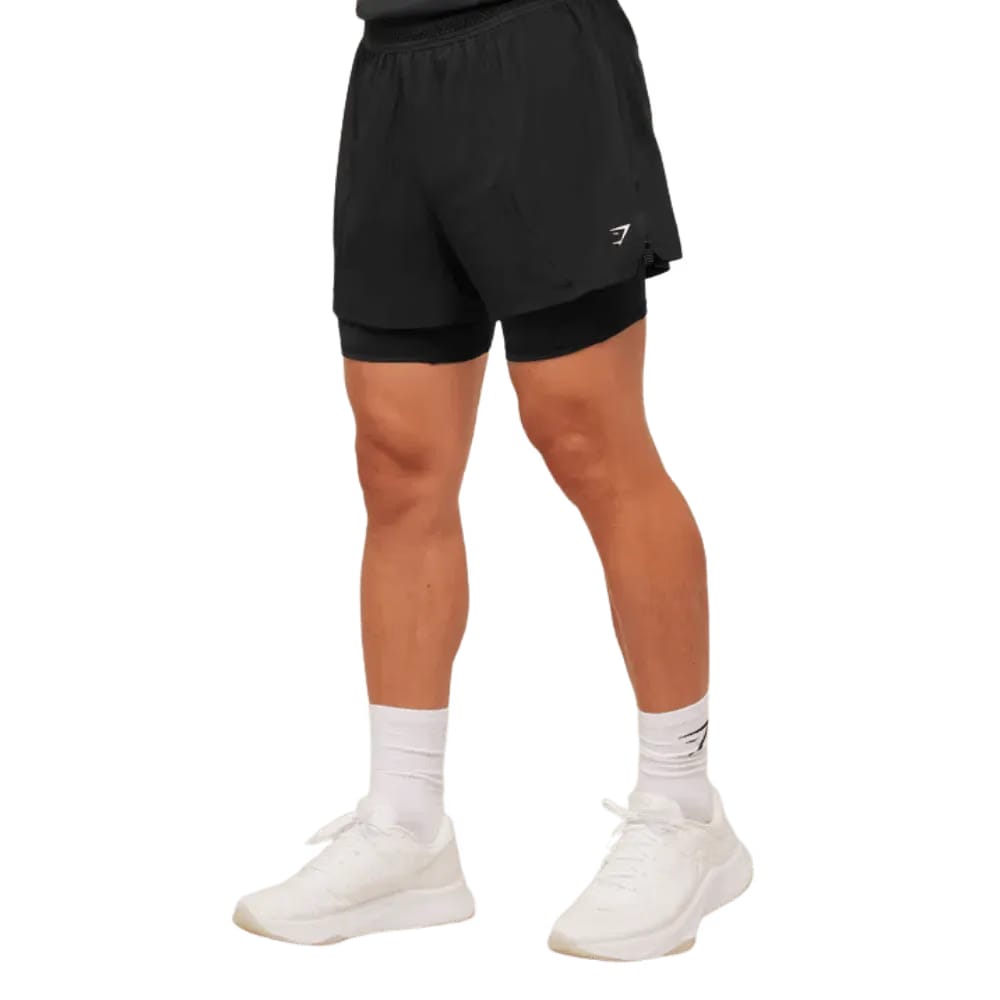 Gymshark Running 4" 2in1 Shorts Black