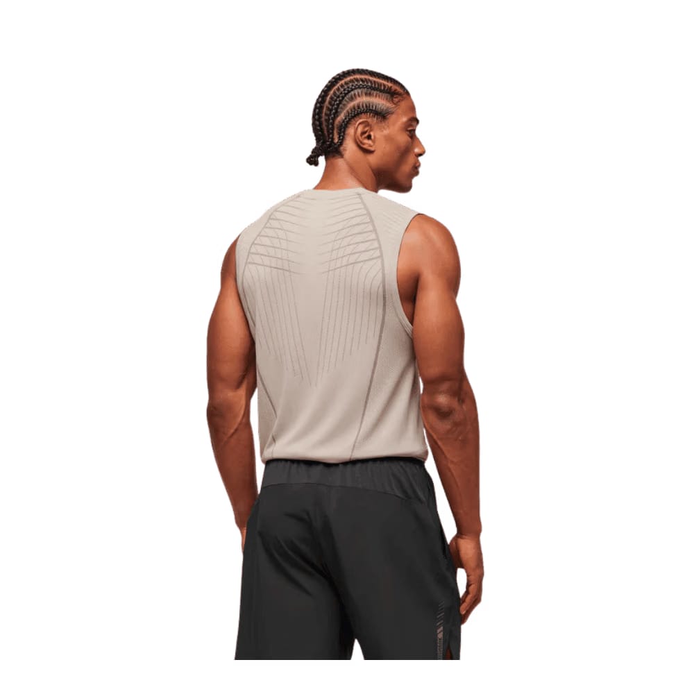 Gymshark Apex Seamless Tank Slim Fit Mushroom Grey/Pitch Grey