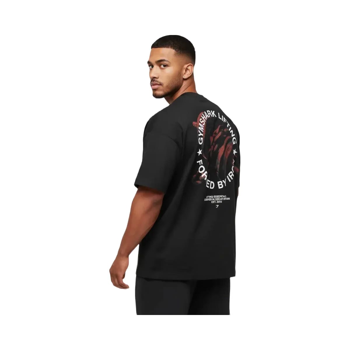 Gymshark Forged By Iron T-Shirt Extreme Oversized Fit Black