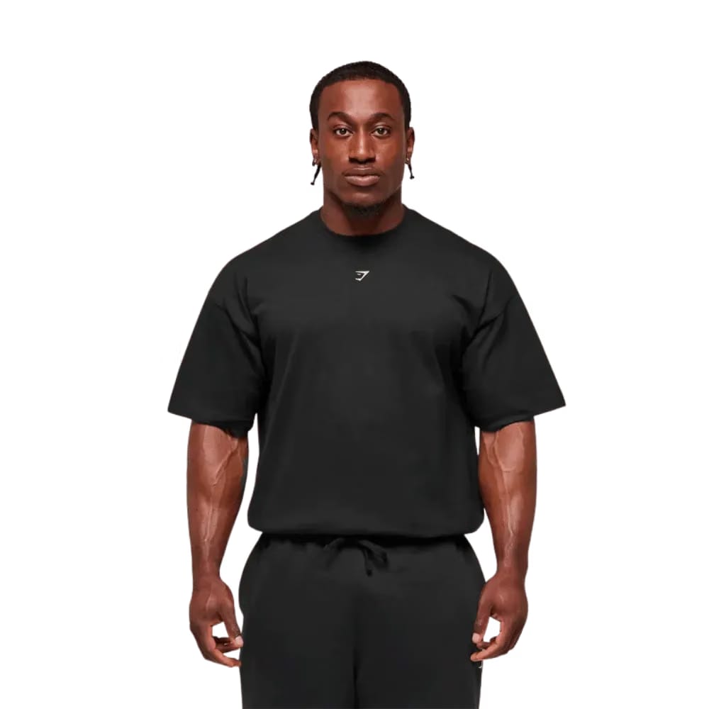 Gymshark Forged By Iron T-Shirt Extreme Oversized Fit Black