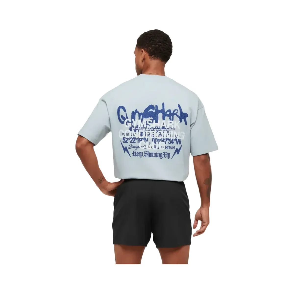 Gymshark GSCC T-Shirt Oversized Fit Smoke Blue