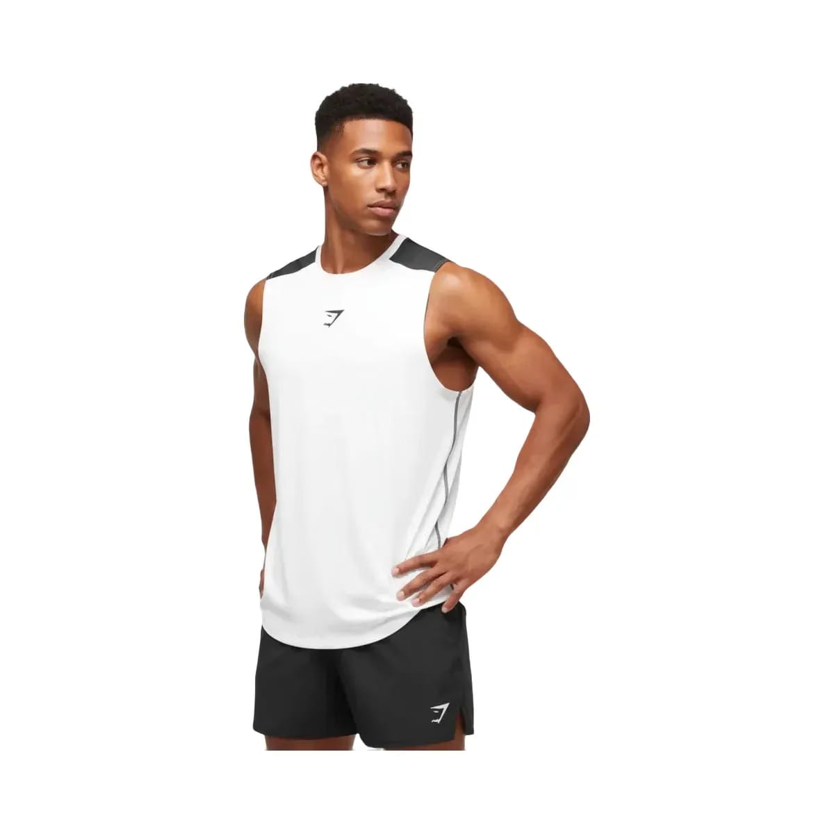 Gymshark Arrival Block Tank Regular Fit White