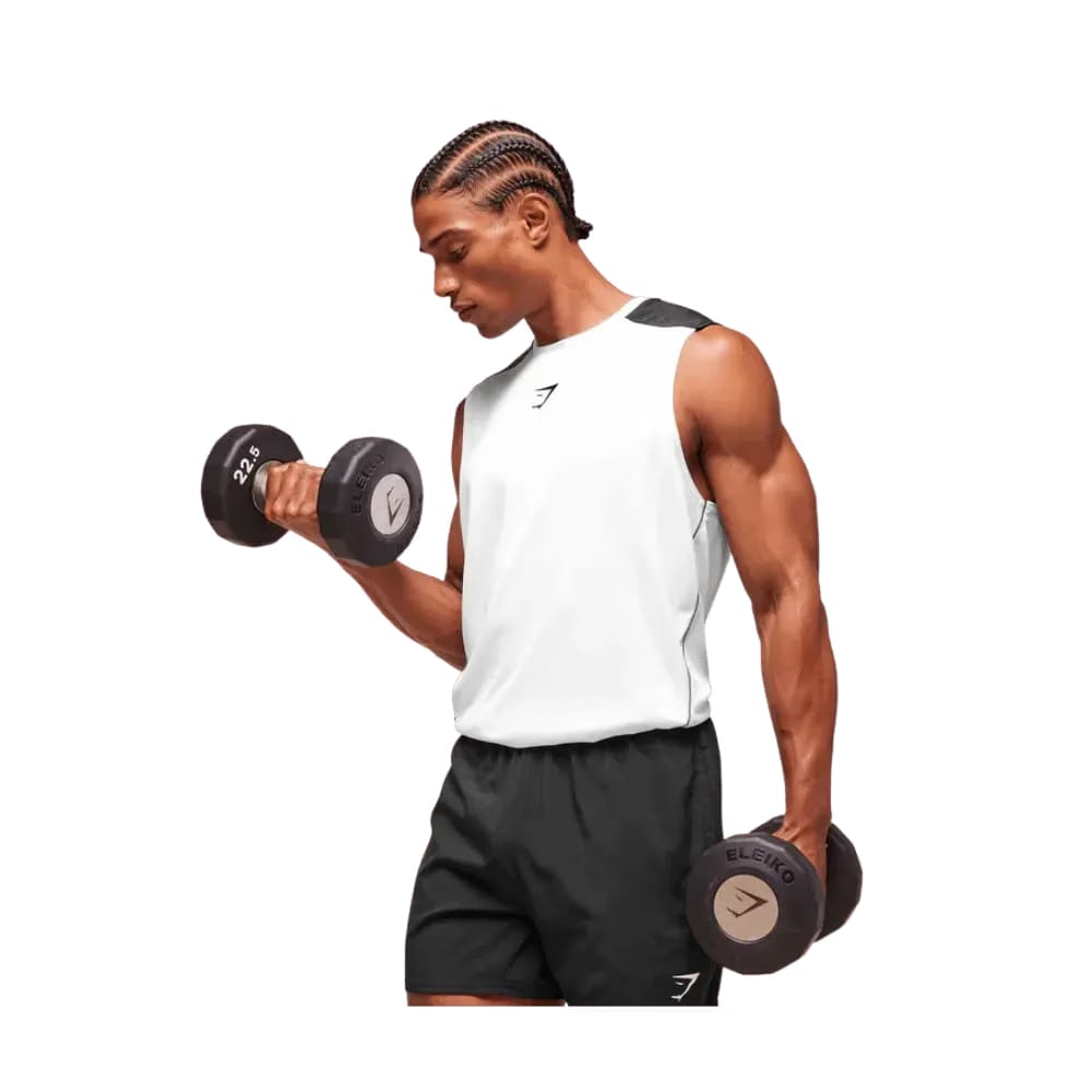 Gymshark Arrival Block Tank Regular Fit White