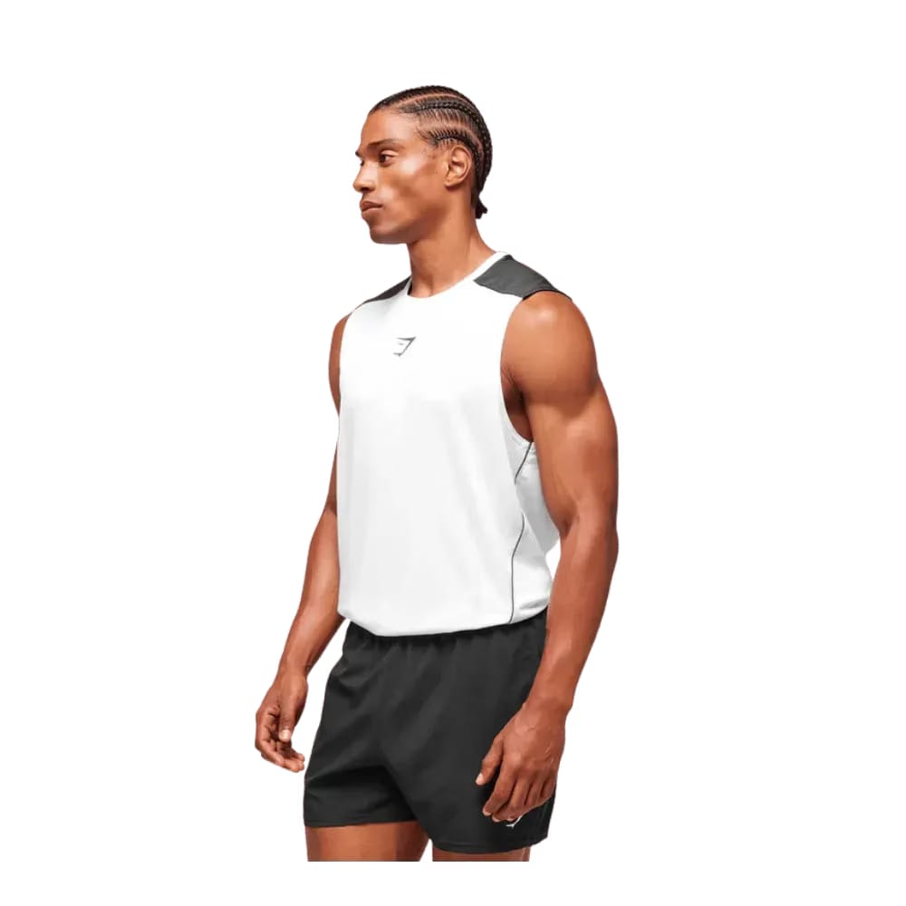 Gymshark Arrival Block Tank Regular Fit White