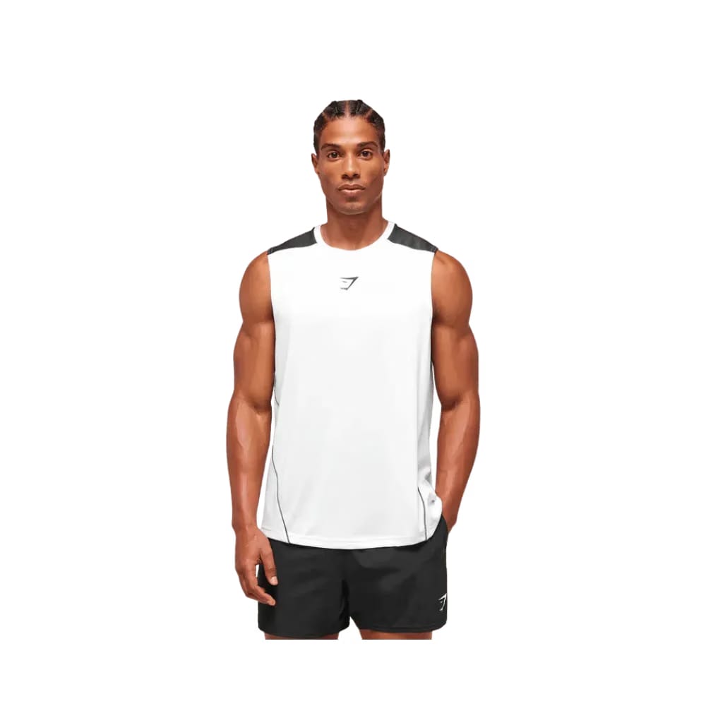 Gymshark Arrival Block Tank Regular Fit White