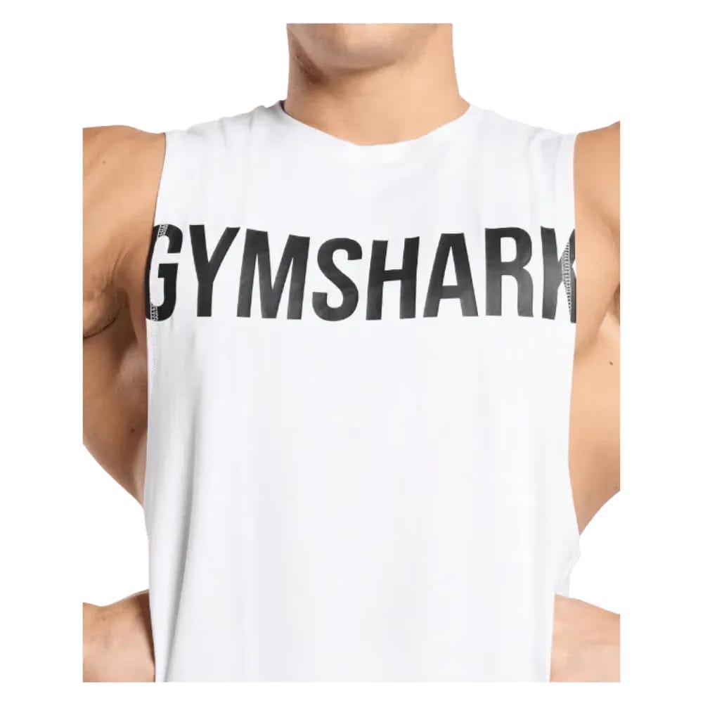 Gymshark Prime Drop Arm Tank White