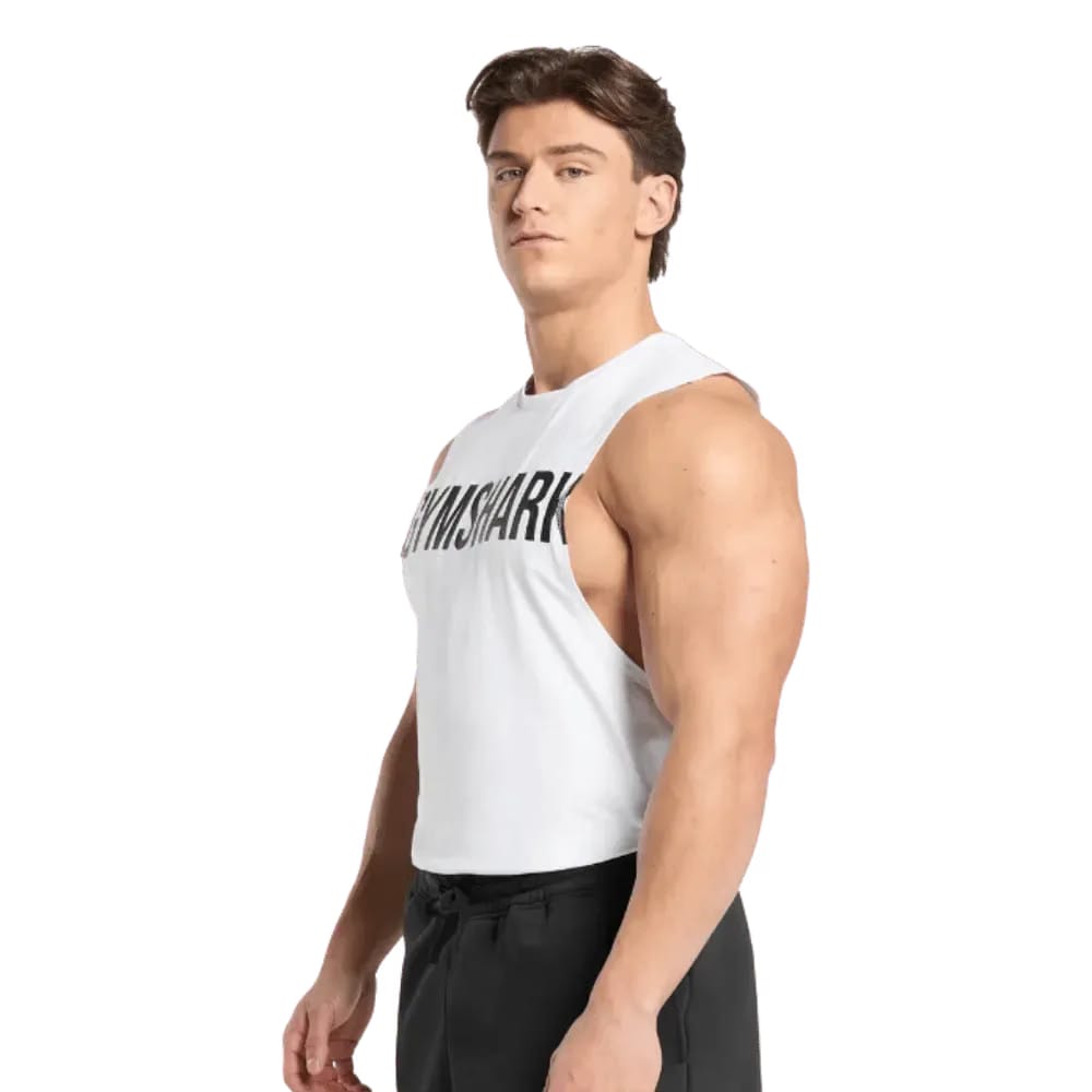 Gymshark Prime Drop Arm Tank White