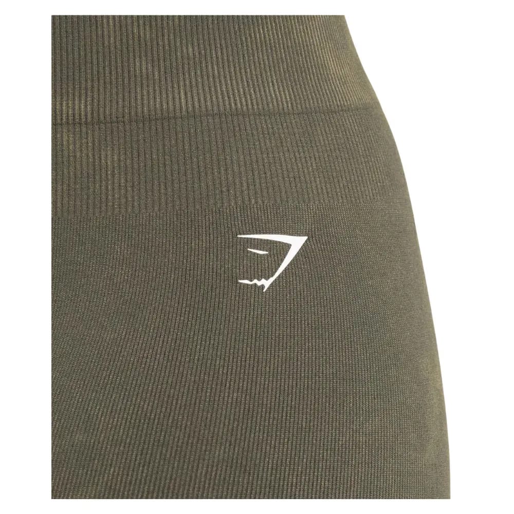 Gymshark Gains Seamless Washed Shorts Strength Green