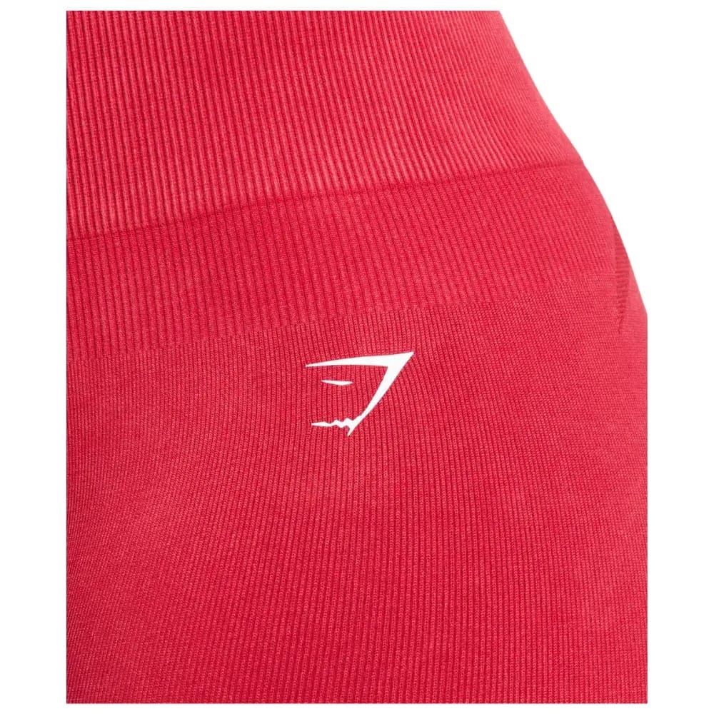 Gymshark Gains Seamless Washed Shorts Carmine Red