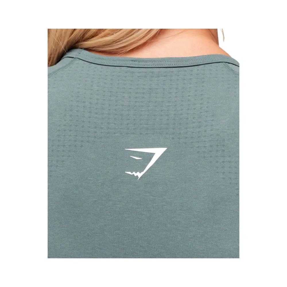 Gymshark Vital Scoop Neck Top Celeste Blue/Marl