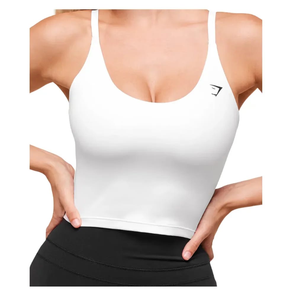Gymshark Everyday Cami Tank With Shelf White