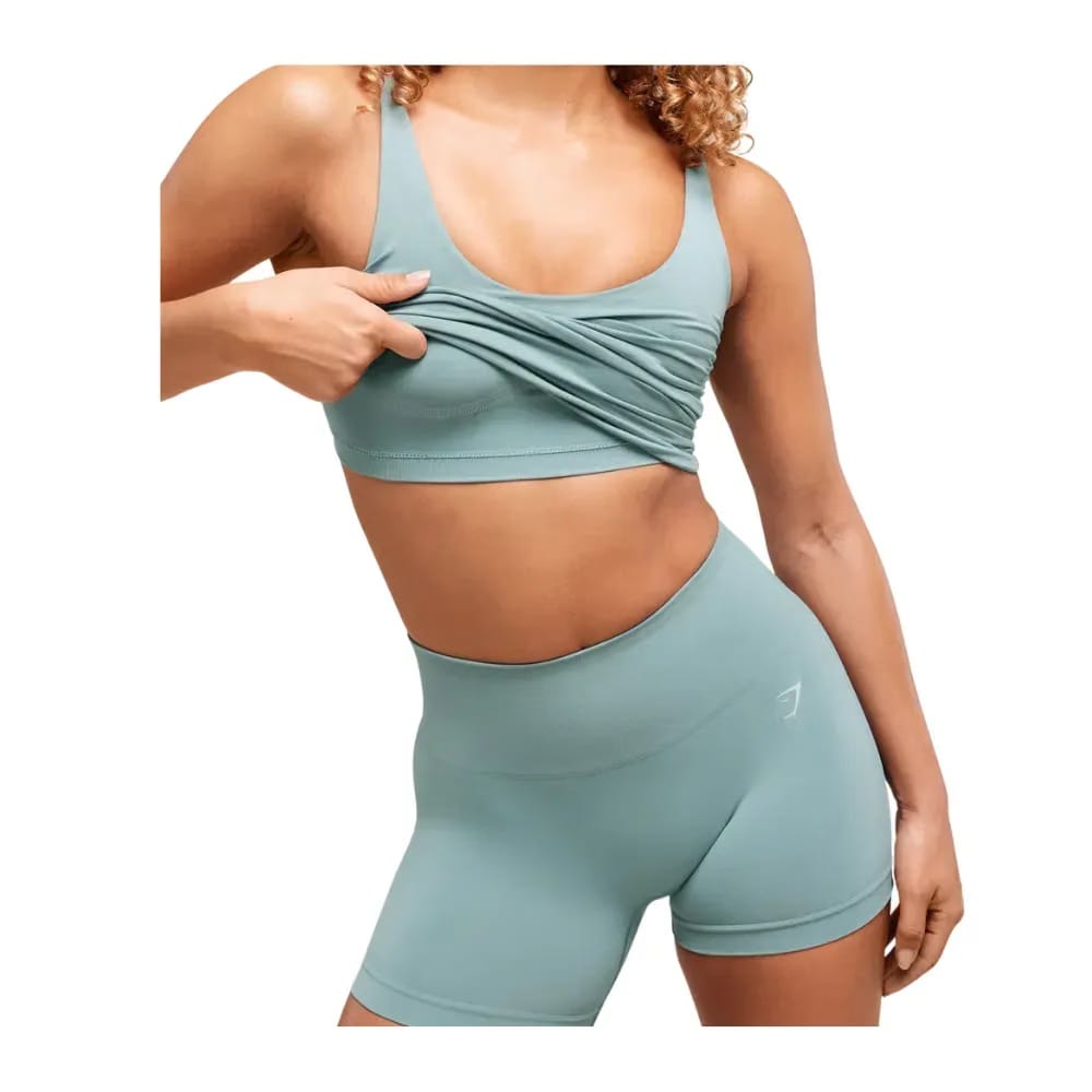 Gymshark Soft Sculpt Tank With Shelf Rest Blue