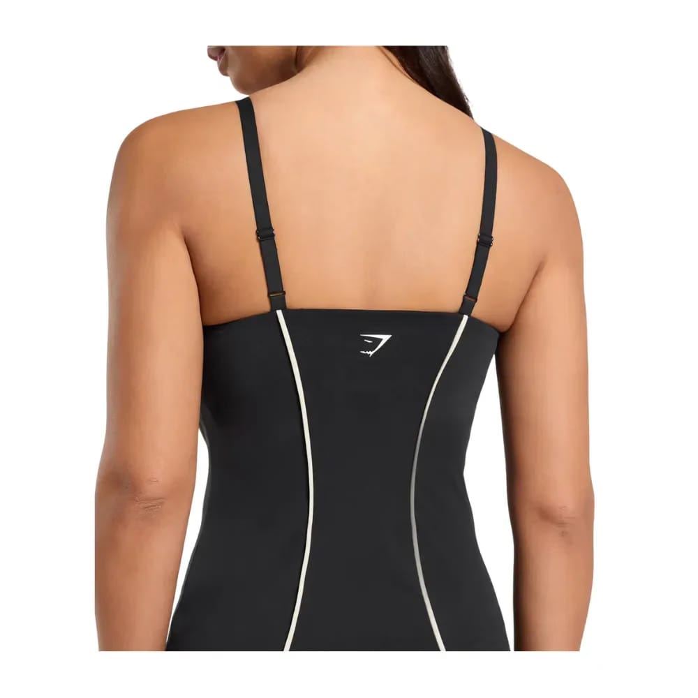 Gymshark Contour Stitch Tank with Shelf Black