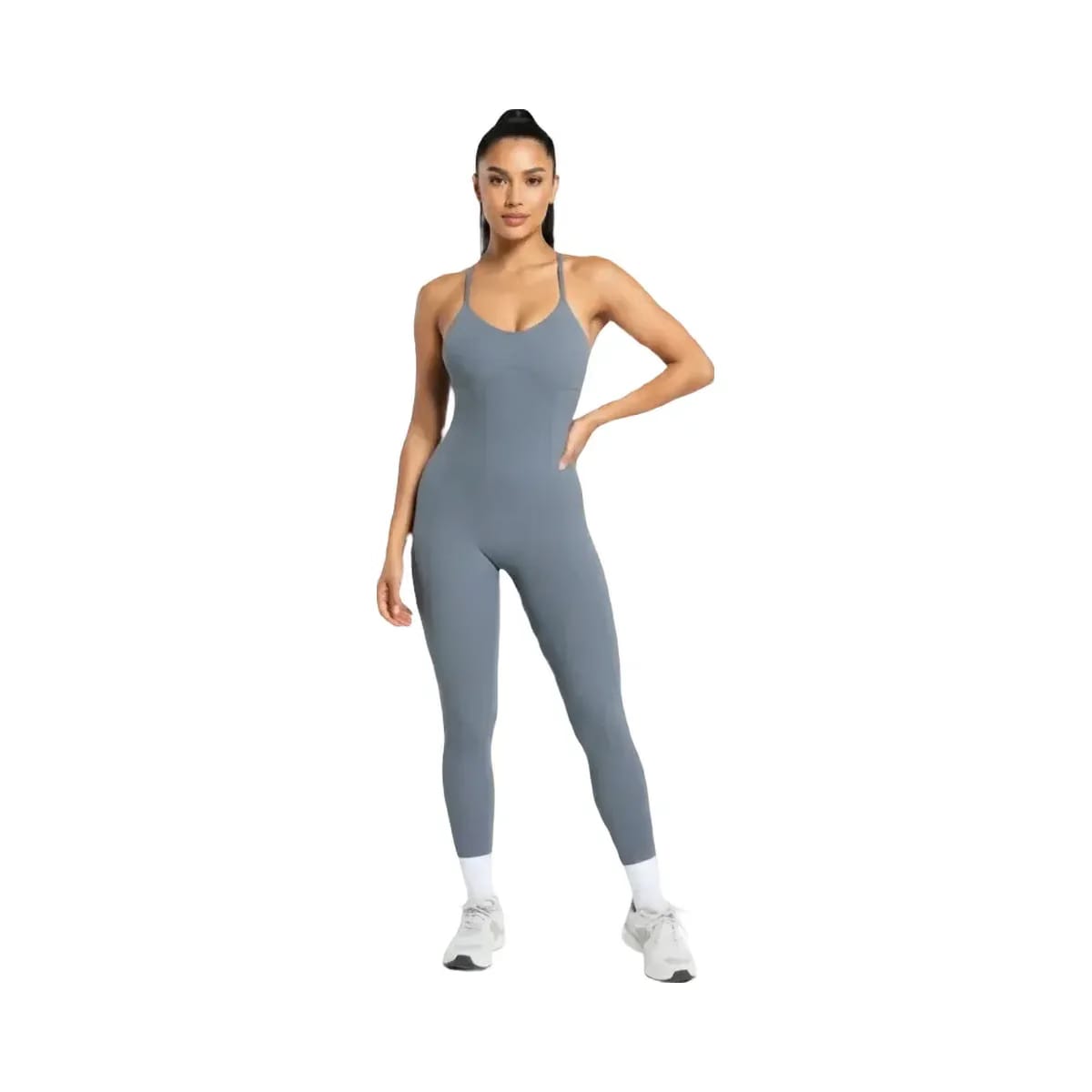 Gymshark Strappy All in One Full length Bodysuit Iron Blue