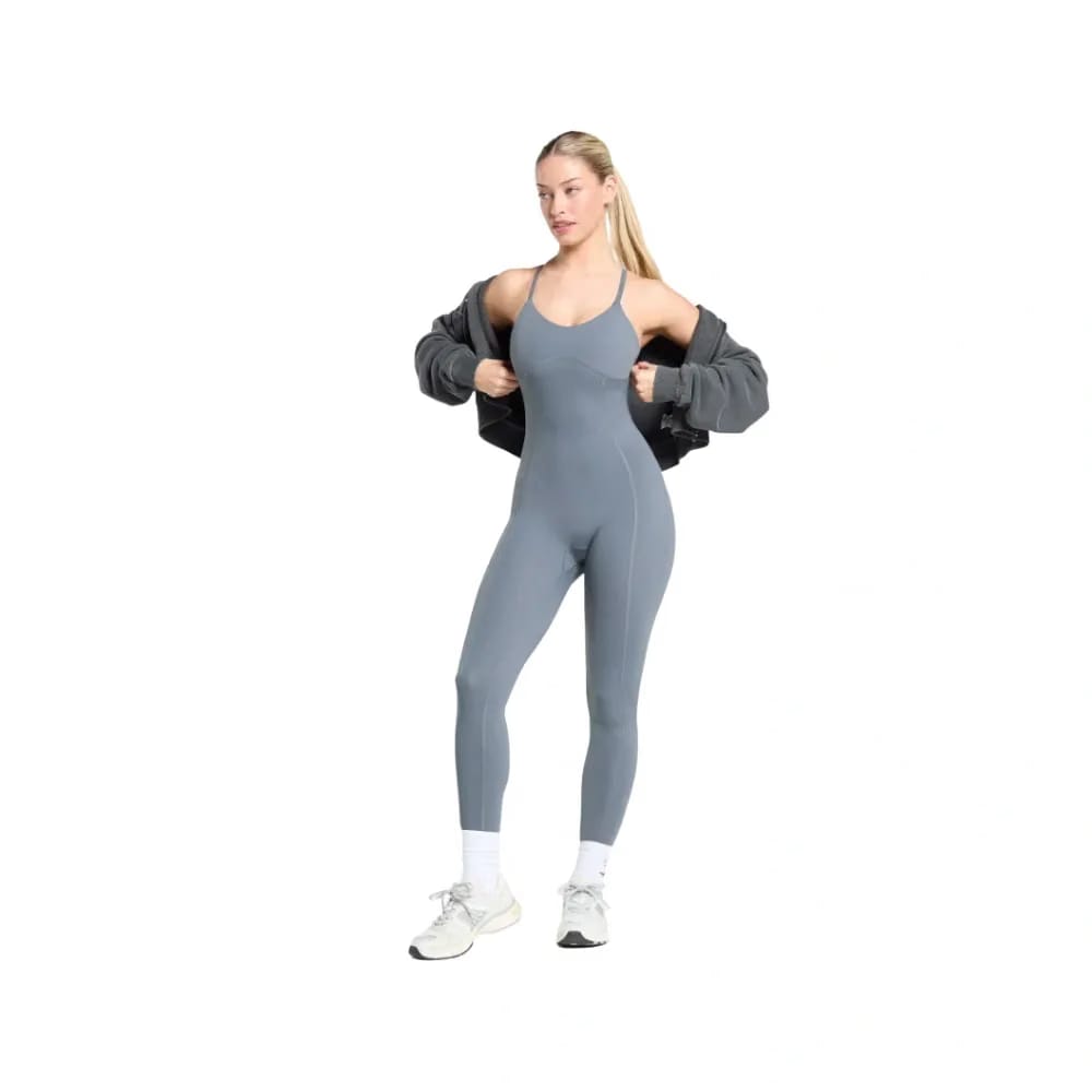 Gymshark Strappy All in One Full length Bodysuit Iron Blue