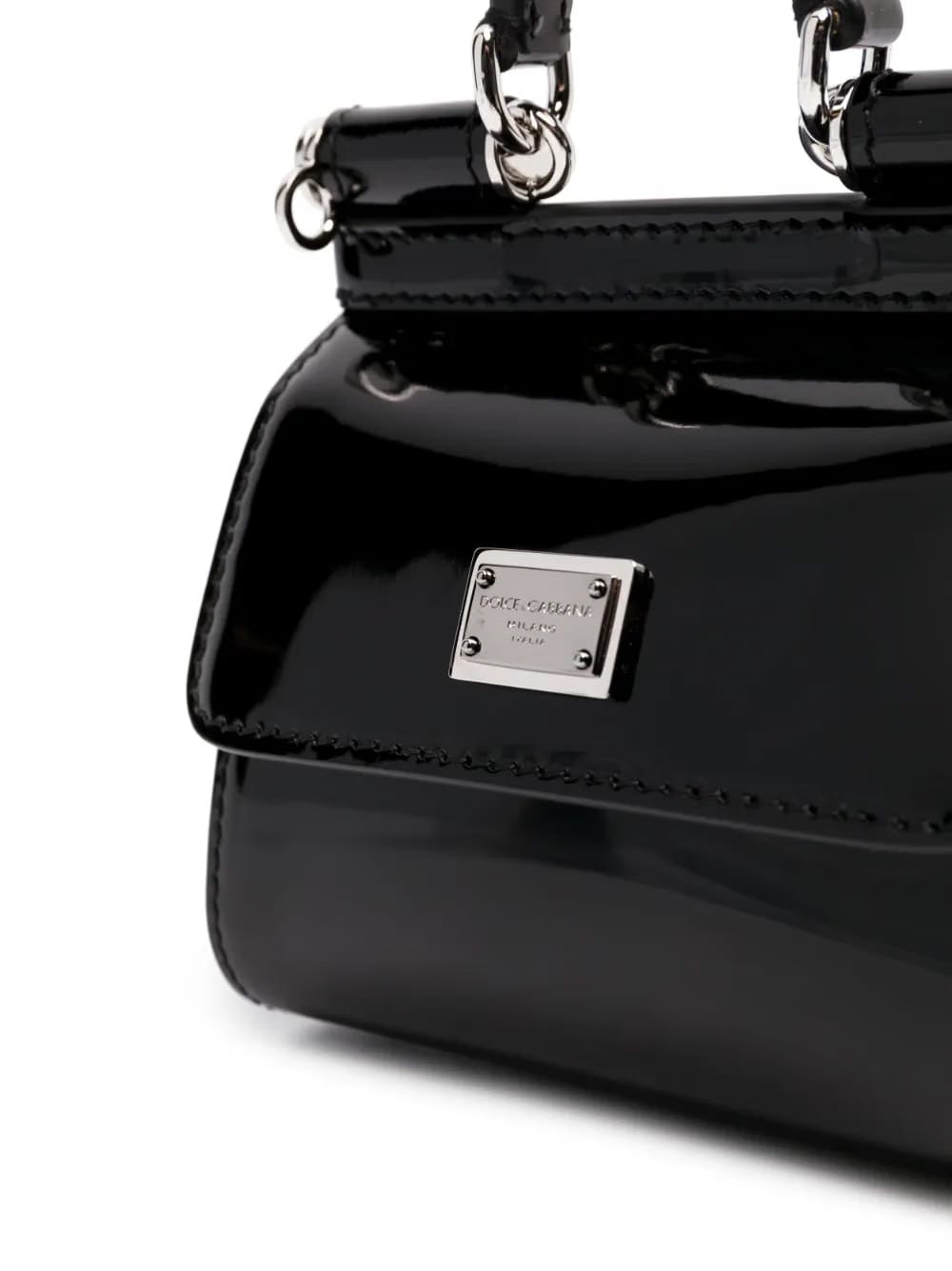 logo-plaque leather mini bag