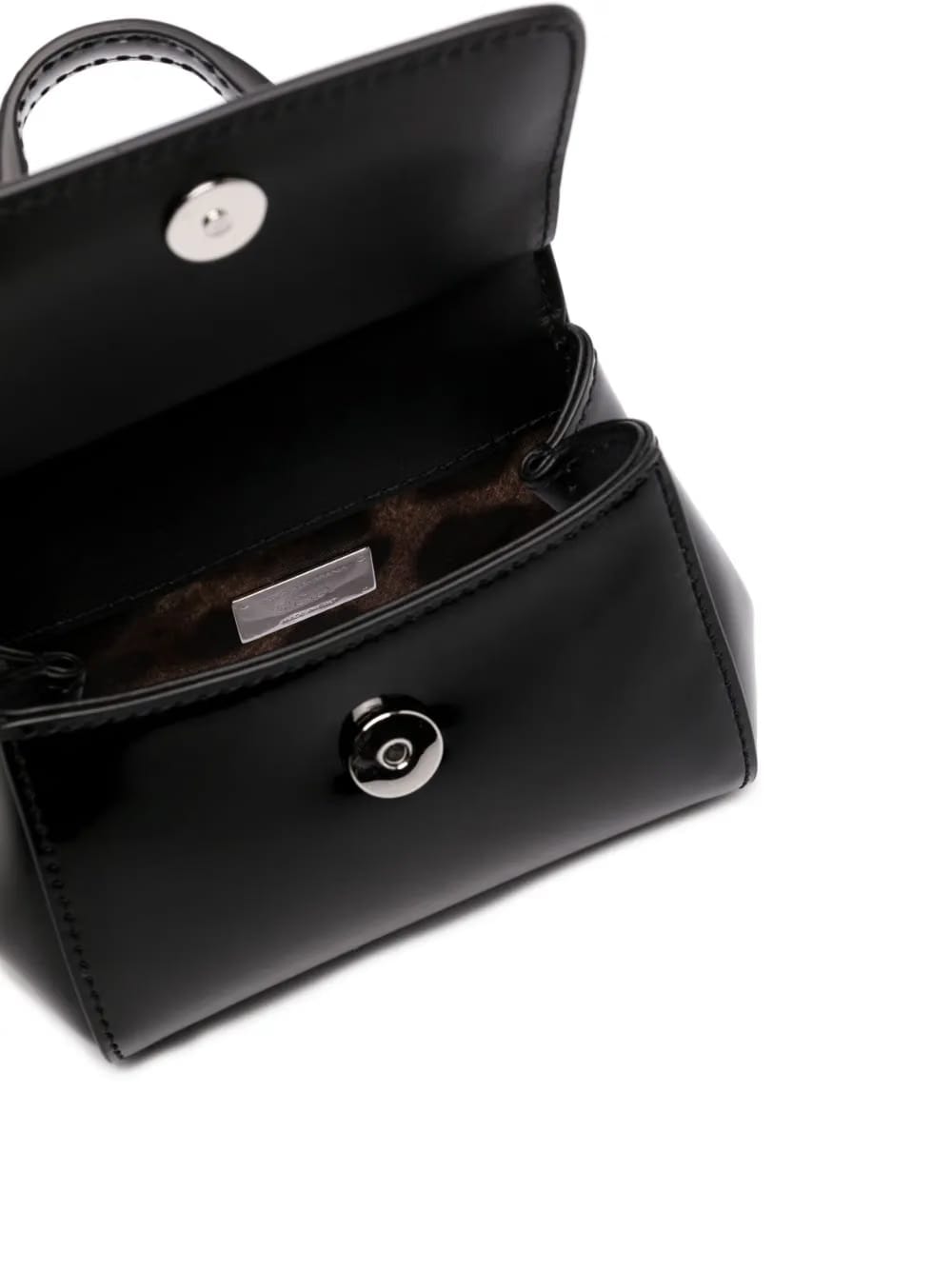 logo-plaque leather mini bag