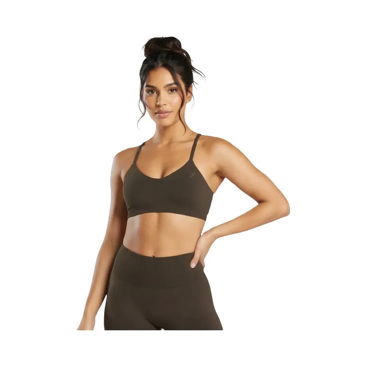 Gymshark Luxe Seamless Bralette - Light Support Walnut Brown Marl