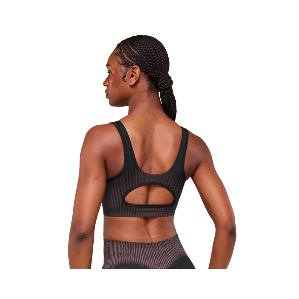 Gymshark Diffuse Seamless Sports Bra - Light Support Black/Calm Pink