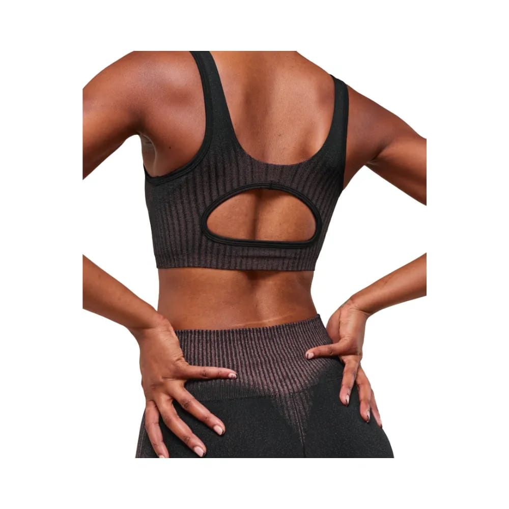 Gymshark Diffuse Seamless Sports Bra - Light Support Black/Calm Pink