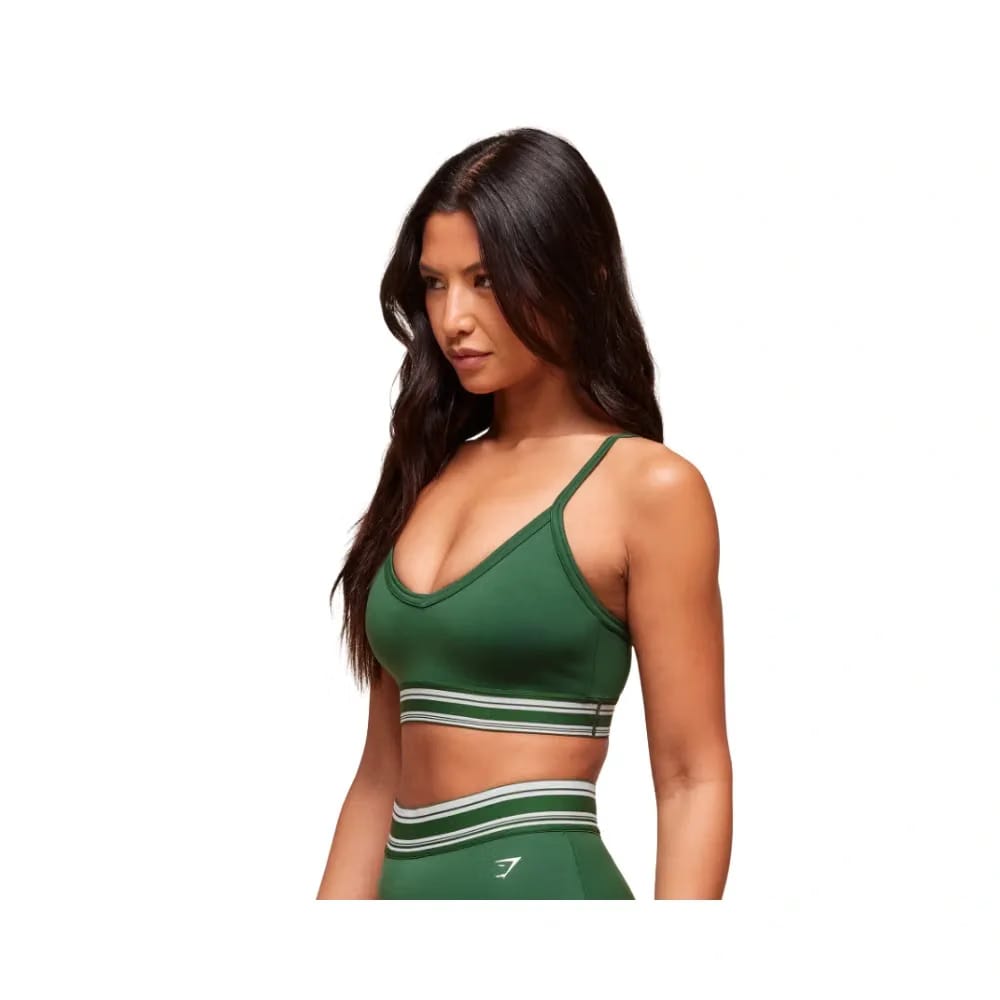 Gymshark Retro Sports Bra - Light Support Classic Green