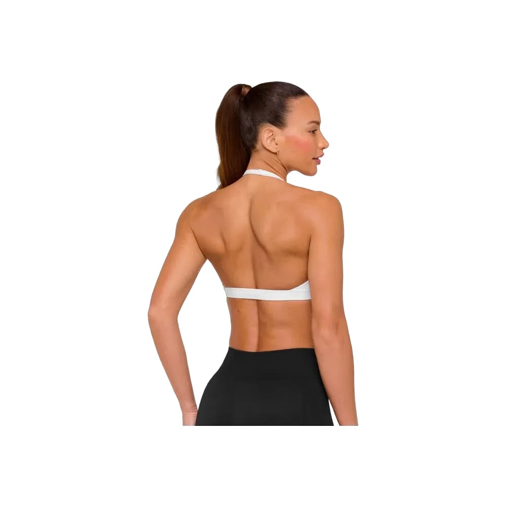 Gymshark Minimal Halterneck Sports Bra - Light Support White