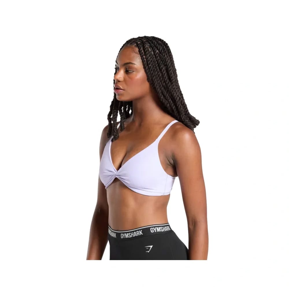 Gymshark Twist Front Bralette - Light Support Fresh Lilac