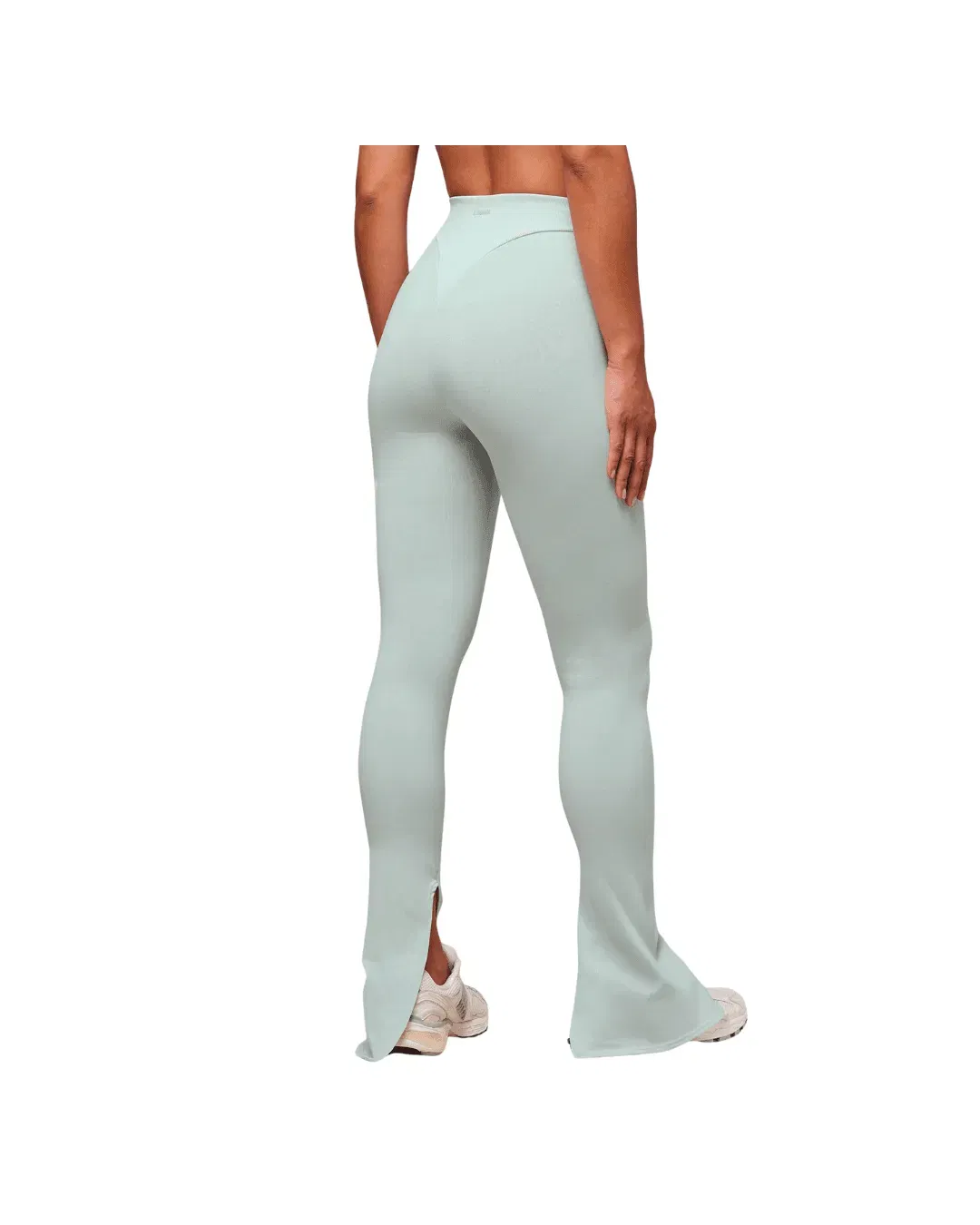 Gymshark Everywear Warp Knit Flare Leggings slim fit Frost Blue