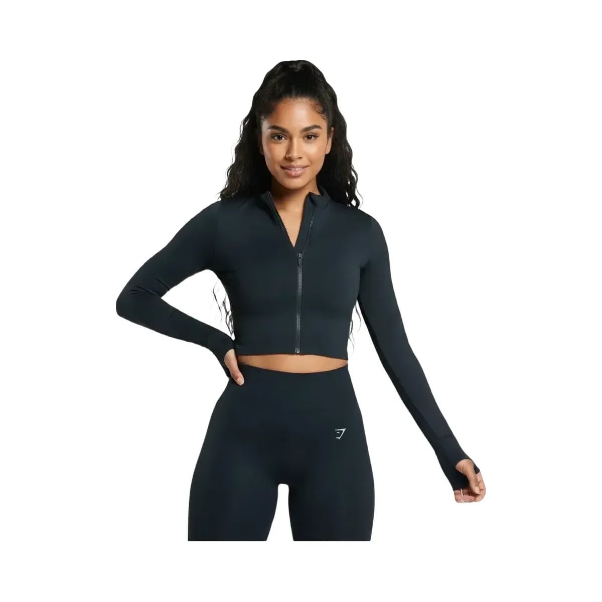 Gymshark Lift Seamless Zip Up Jacket Midnight Blue
