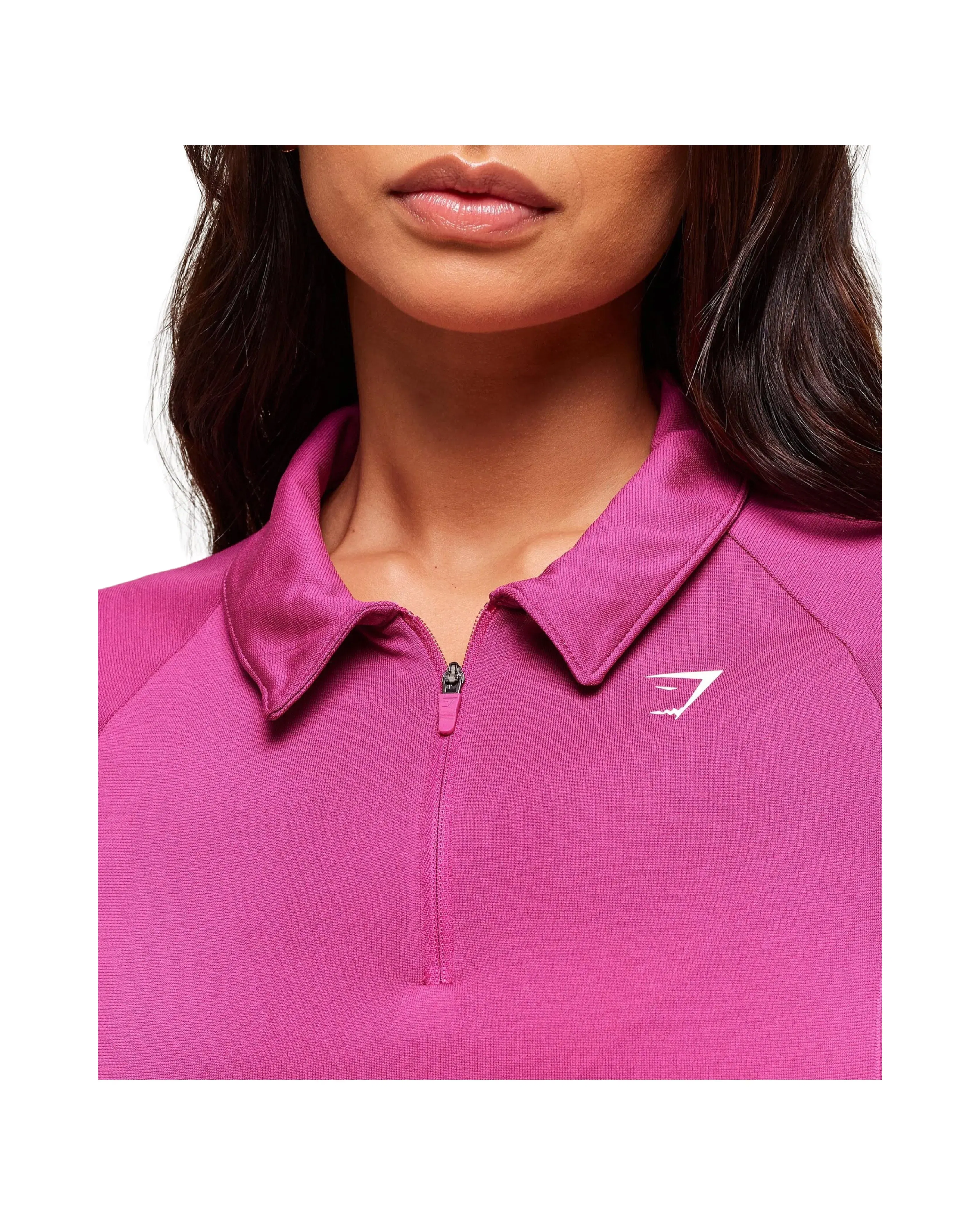 Gymshark Retro Seamless Midi Polo Winning Pink