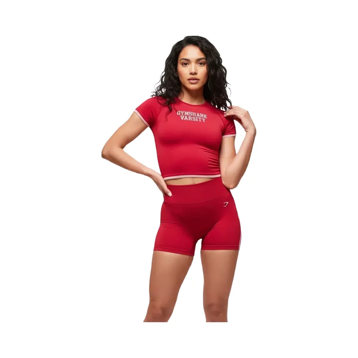 Gymshark Lift Varsity Seamless Midi T-Shirt Carmine Red