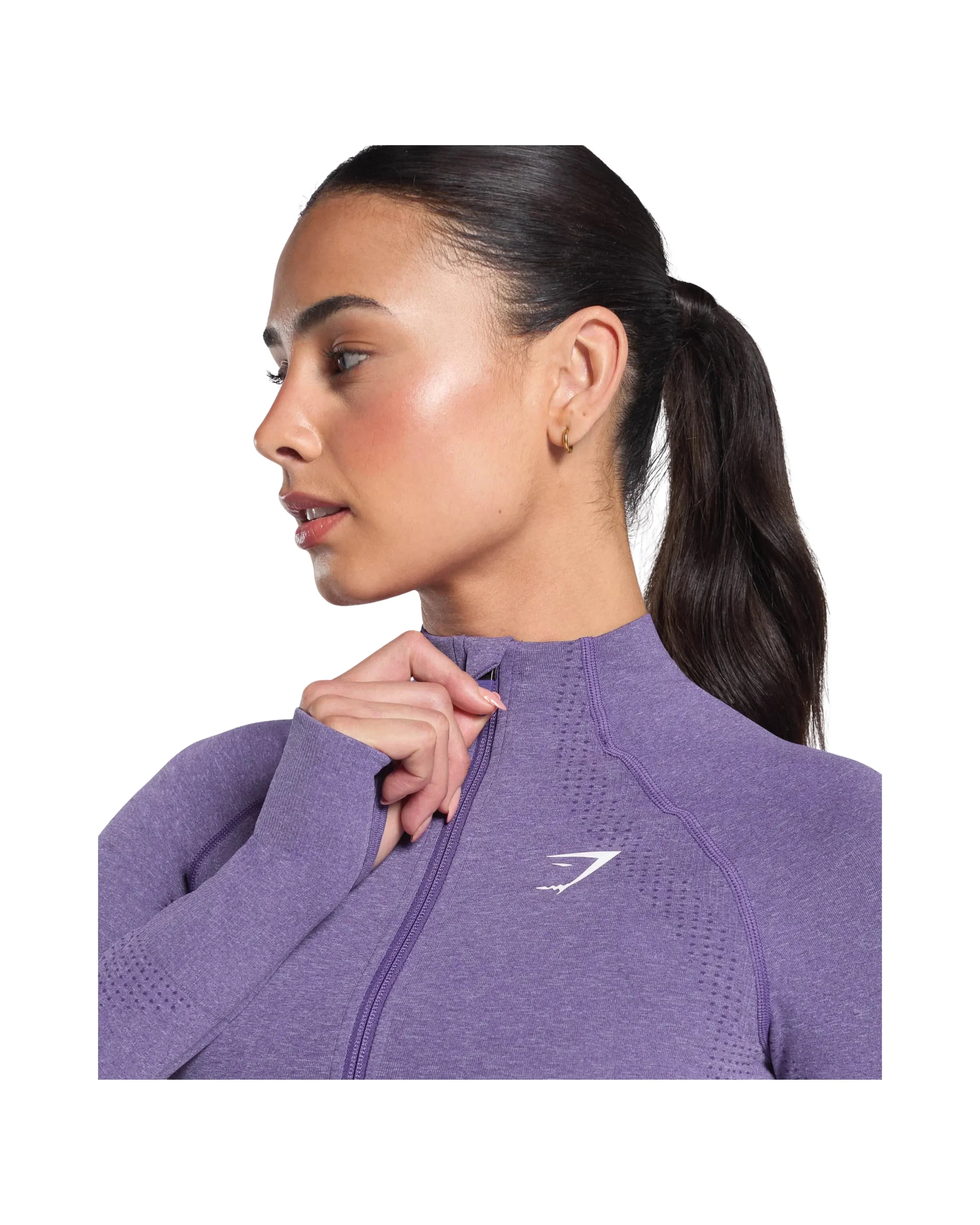 Gymshark Vital Midi Zip Up Jacket Functional Purple