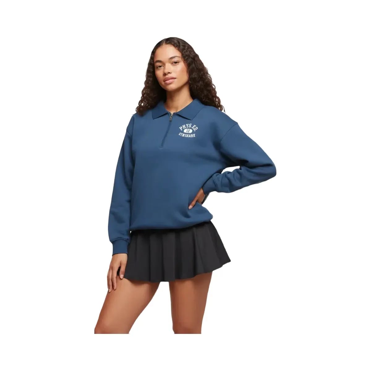 Gymshark Phys Ed Graphic 1/4 Zip Soft Blue