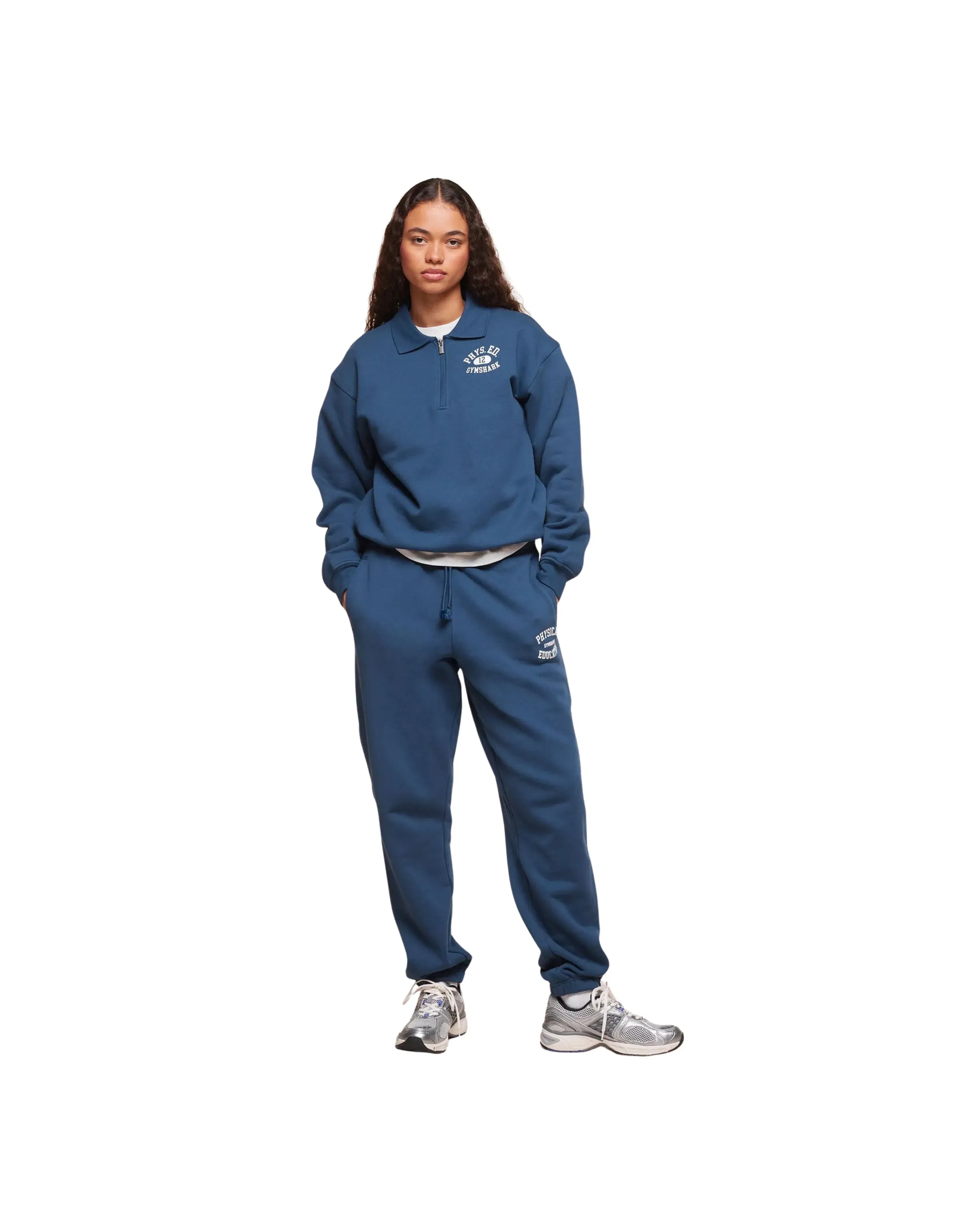 Gymshark Phys Ed Graphic 1/4 Zip Soft Blue