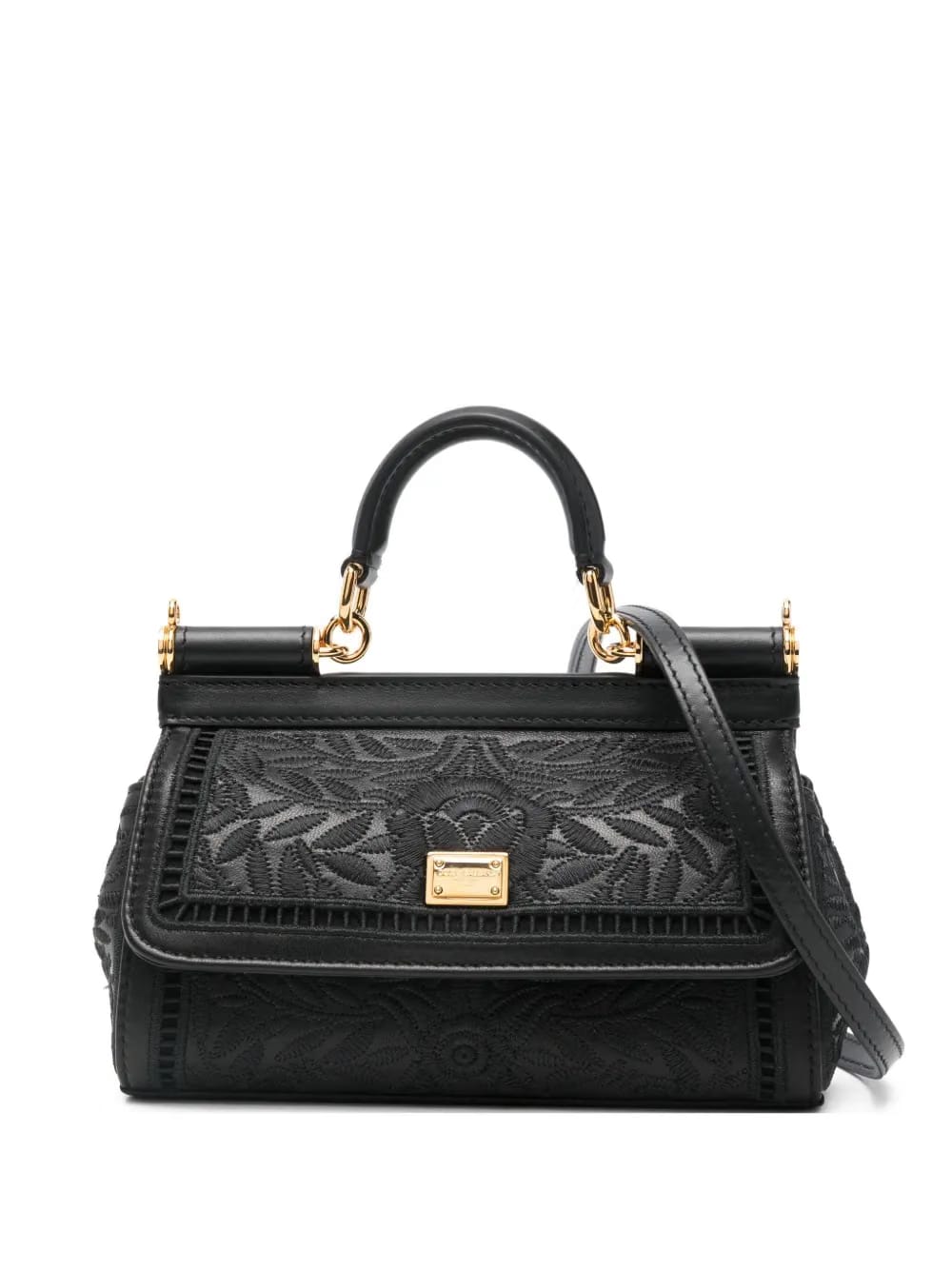 small Sicily floral-embroidered tote bag