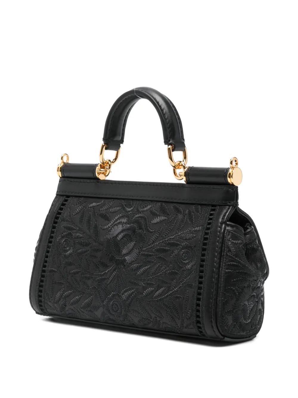 small Sicily floral-embroidered tote bag