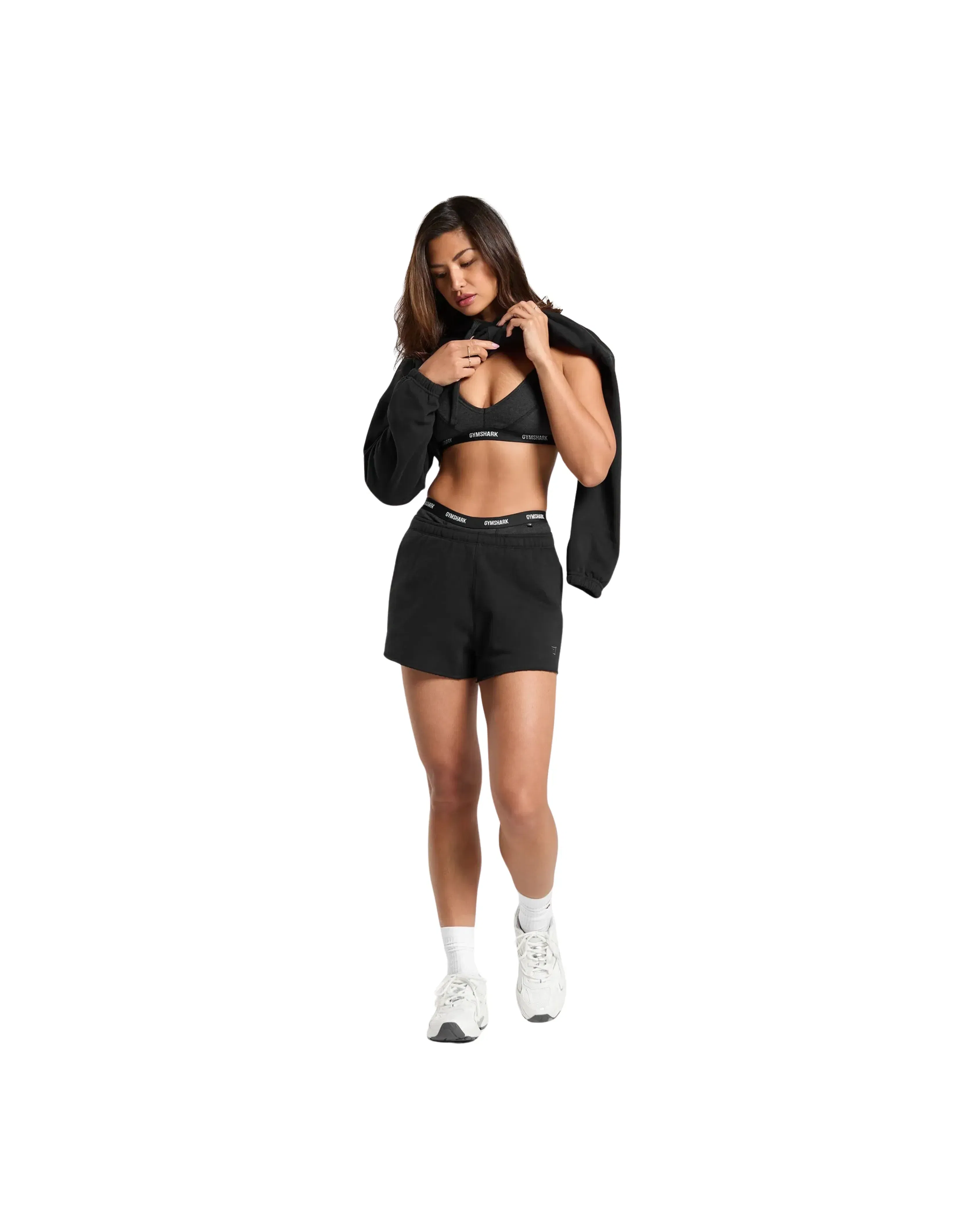 Gymshark Fleece Shorts oversized fit Black