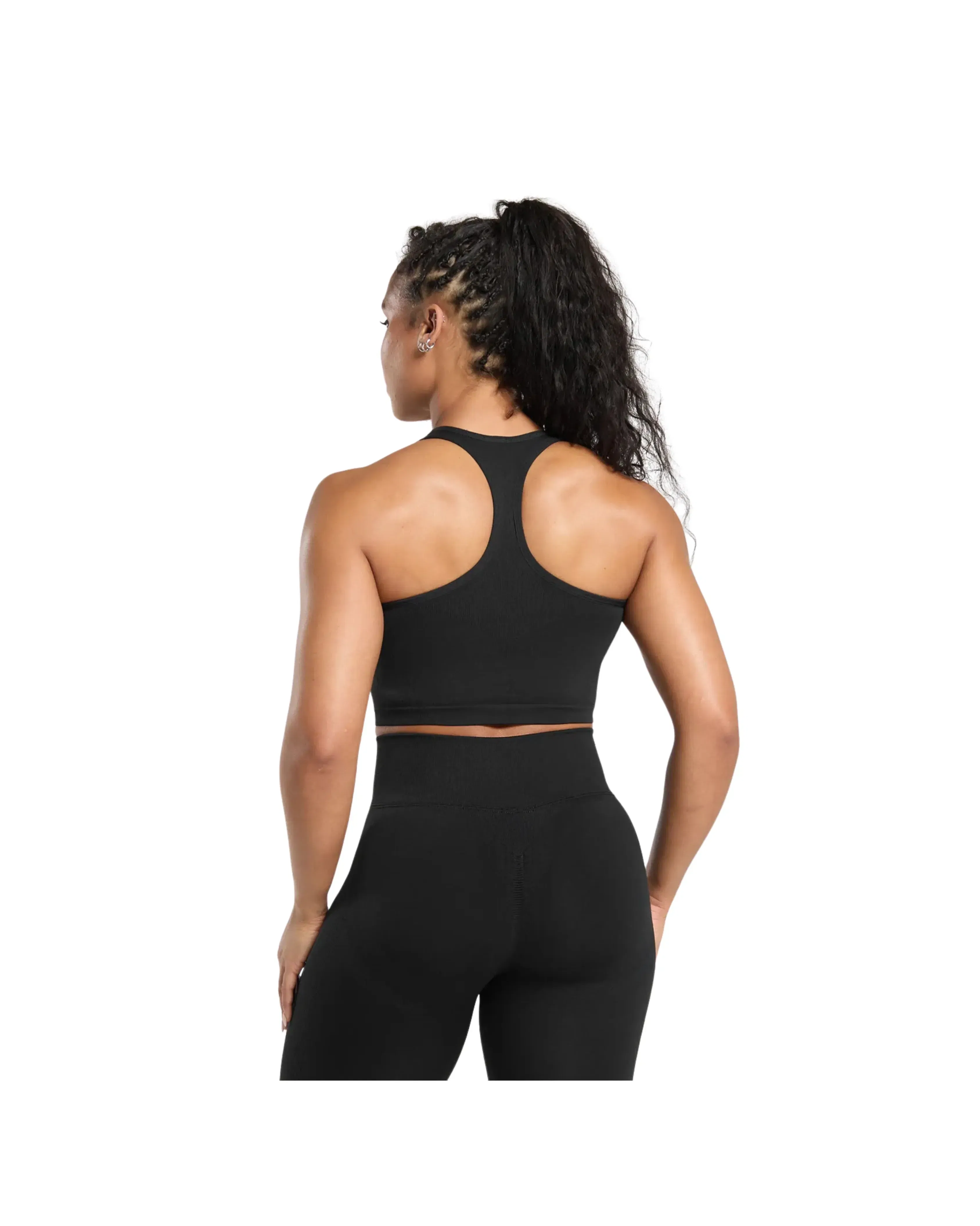 Gymshark Lift Seamless Midi Tank With Shelf Black