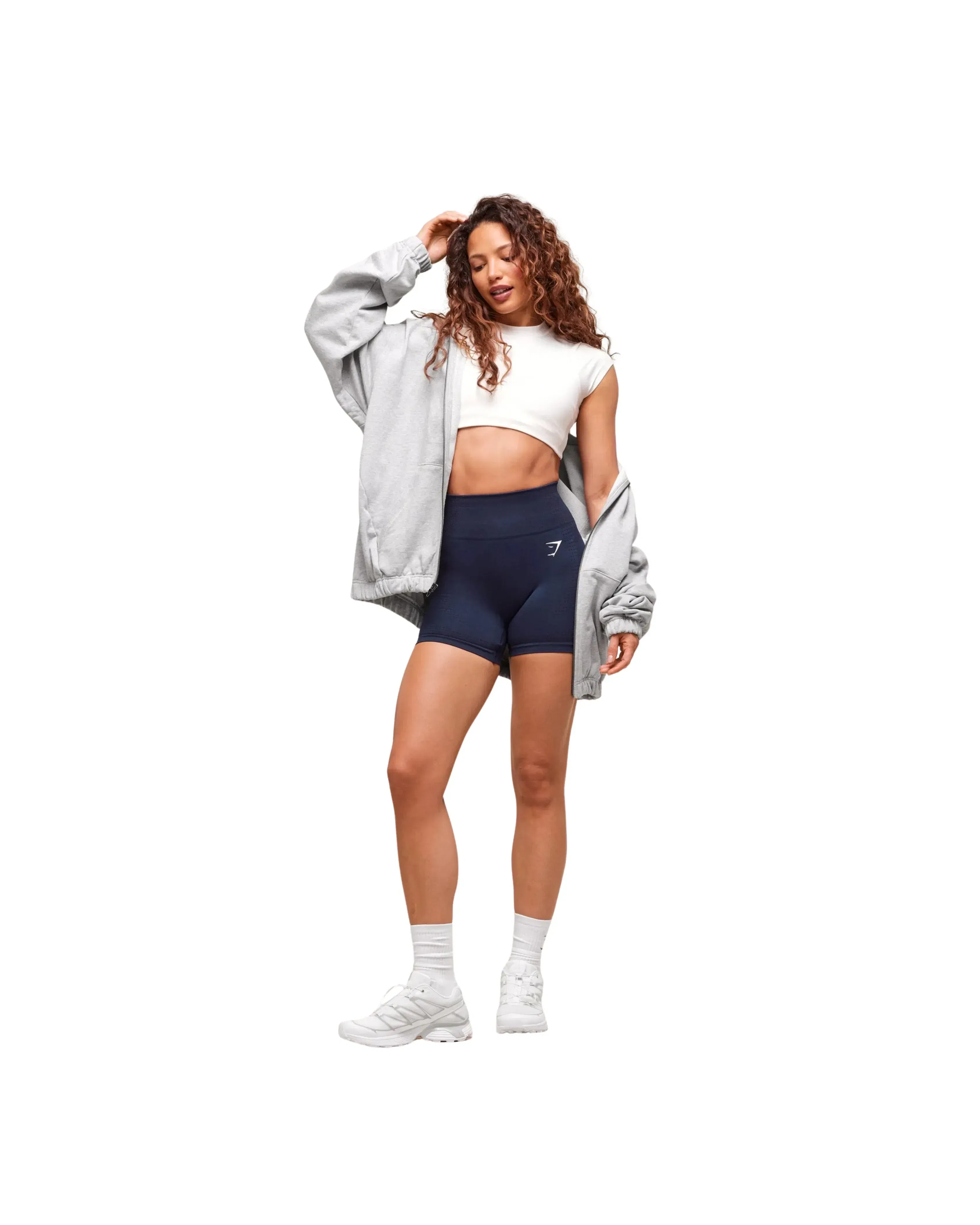 Gymshark Vital Shorts compression fit Heavy Blue Marl