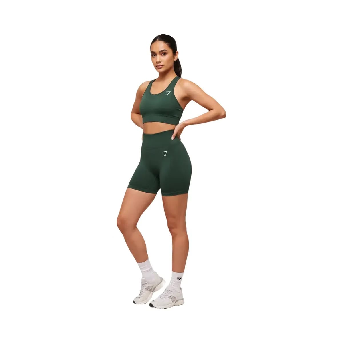 Gymshark Vital Shorts compression fit Woodland Green Marl