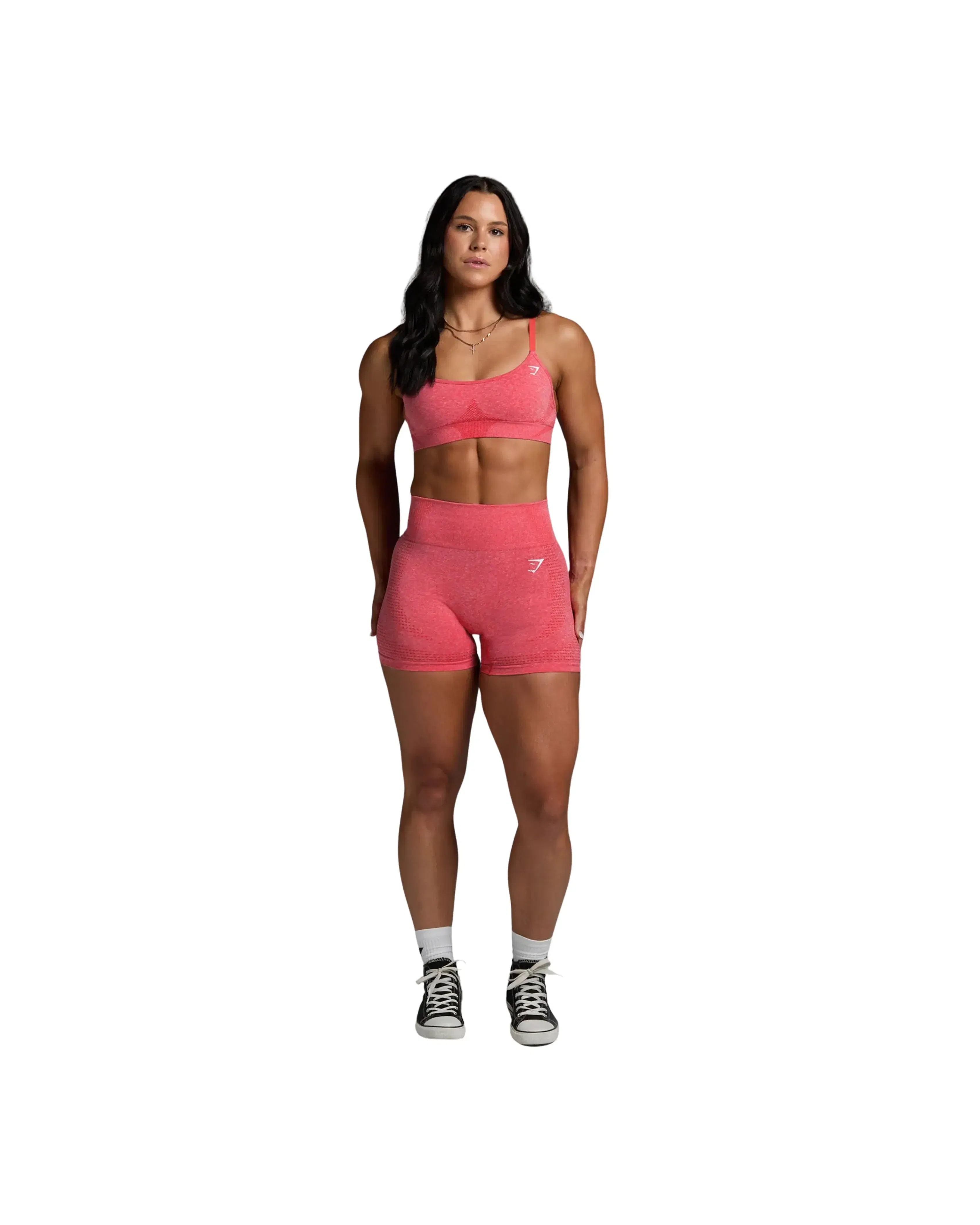 Gymshark Vital Shorts Coral Red Marl