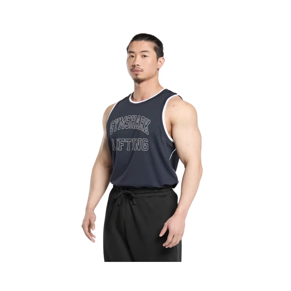 Gymshark Mesh Tank Regular Fit Heavy Blue
