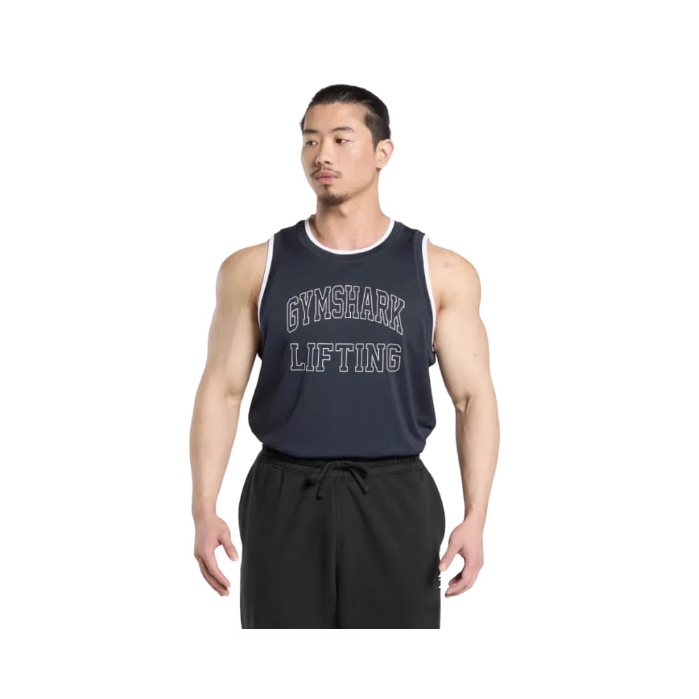 Gymshark Mesh Tank Regular Fit Heavy Blue