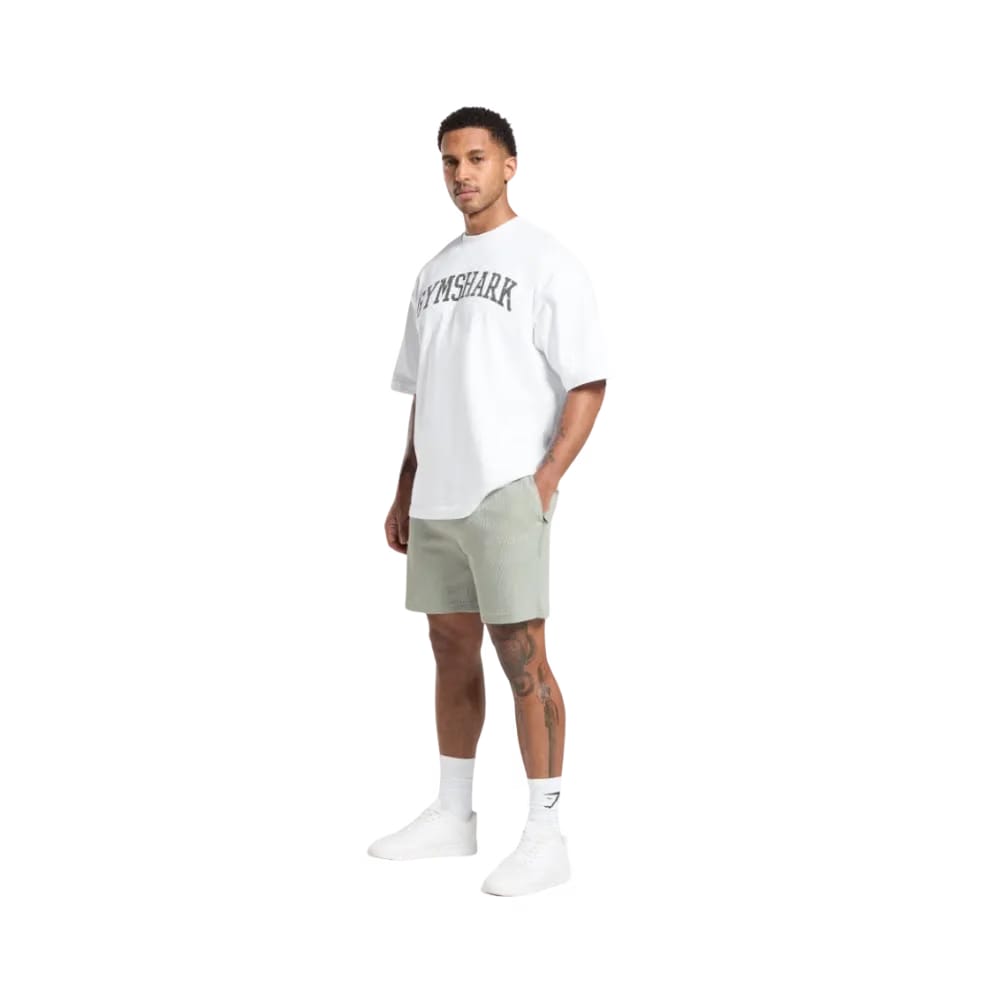 Gymshark Waffle Shorts Oversized Fit Stone Grey