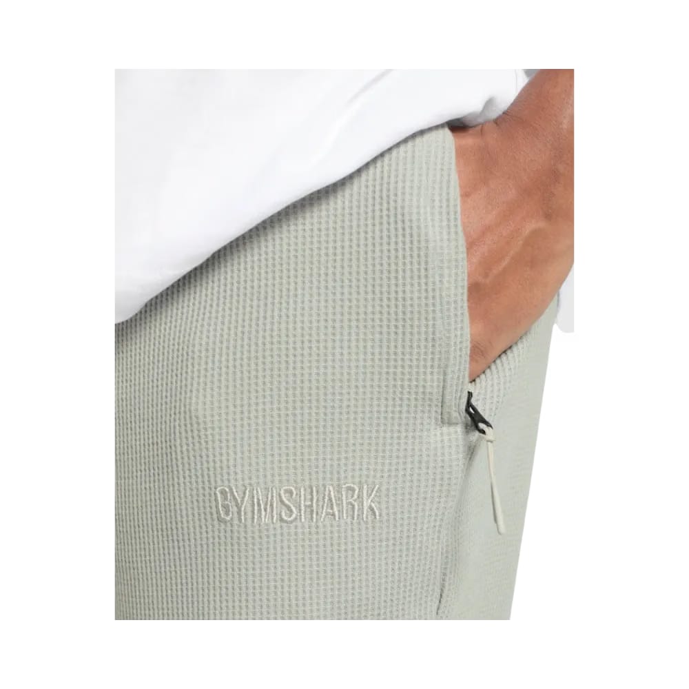 Gymshark Waffle Shorts Oversized Fit Stone Grey