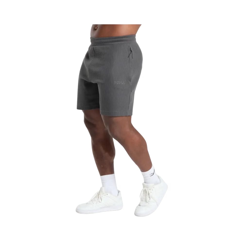 Gymshark Waffle Shorts Oversized Fit Onyx Grey