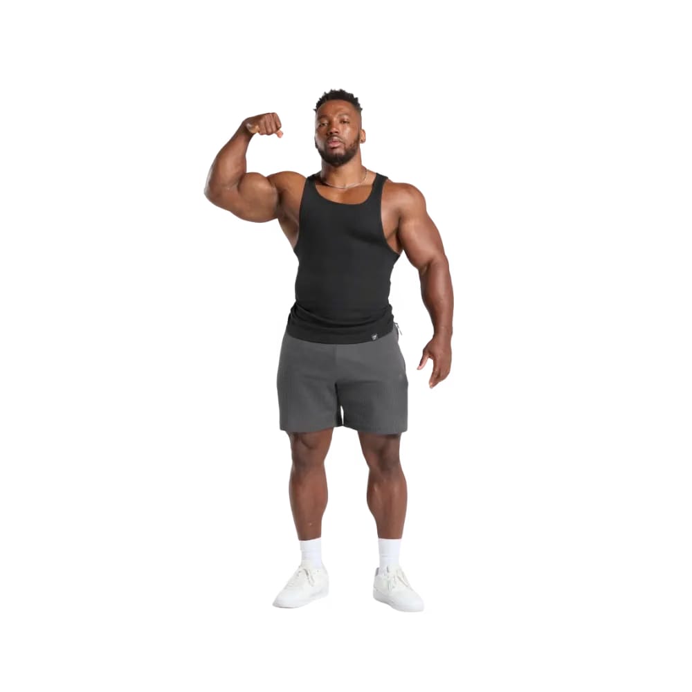 Gymshark Waffle Shorts Oversized Fit Onyx Grey