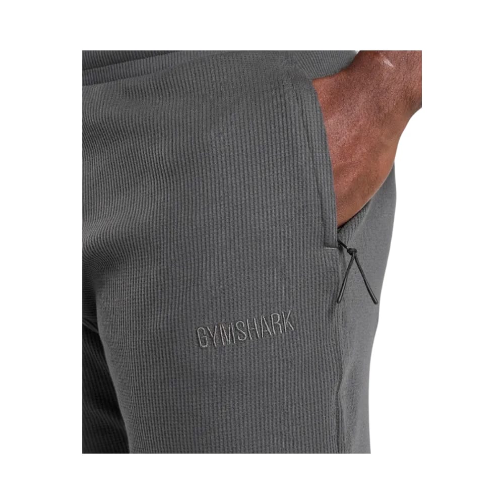 Gymshark Waffle Shorts Oversized Fit Onyx Grey