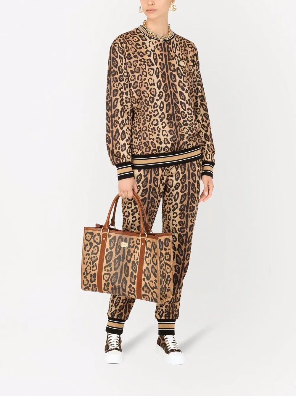 Crespo leopard-print tote bag