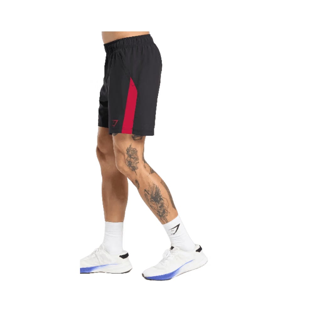 Gymshark Sport 7" Short Black/Conditioning Red
